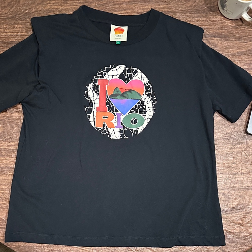 Farm Rio I Love Rio T-Shirt NWOT - Picture 3 of 5